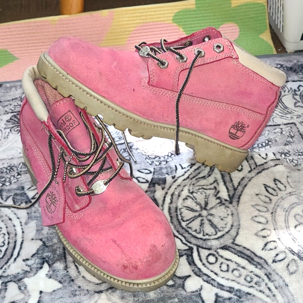 Vintage Timberland Boots Pink